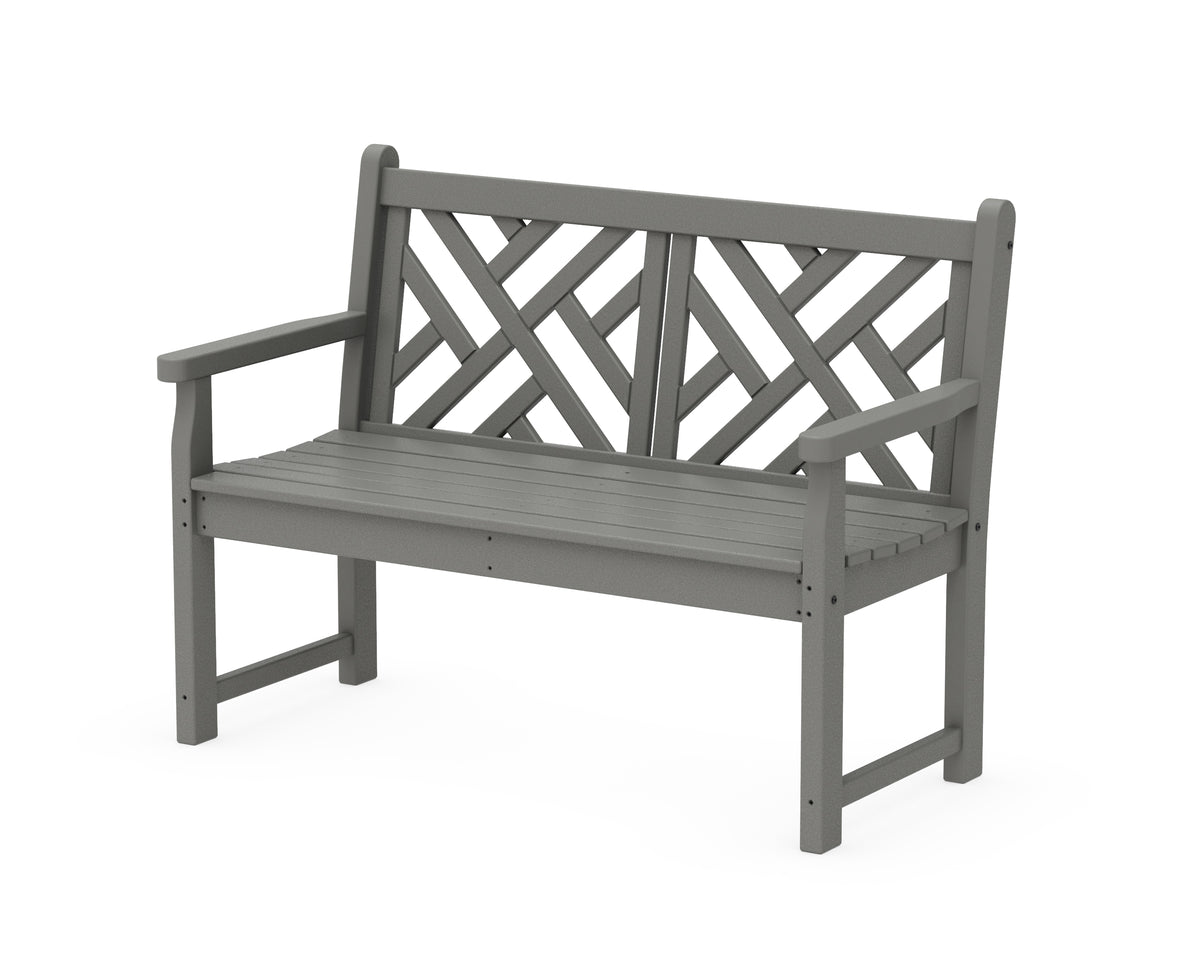 POLYWOOD Chippendale 48" Bench in Slate Grey
