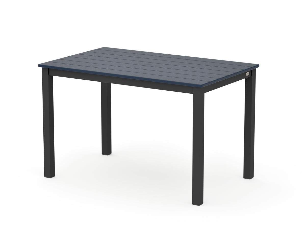 POLYWOOD Main Street 30 x 48 Dining Table in Black / Navy