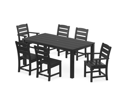 POLYWOOD Lakeside 7-Piece Parsons Dining Set in Black