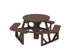 POLYWOOD Park 36" Round Picnic Table in Mahogany