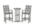 POLYWOOD Country Living Wovendale 3-Piece Farmhouse Bar Set in Slate Grey