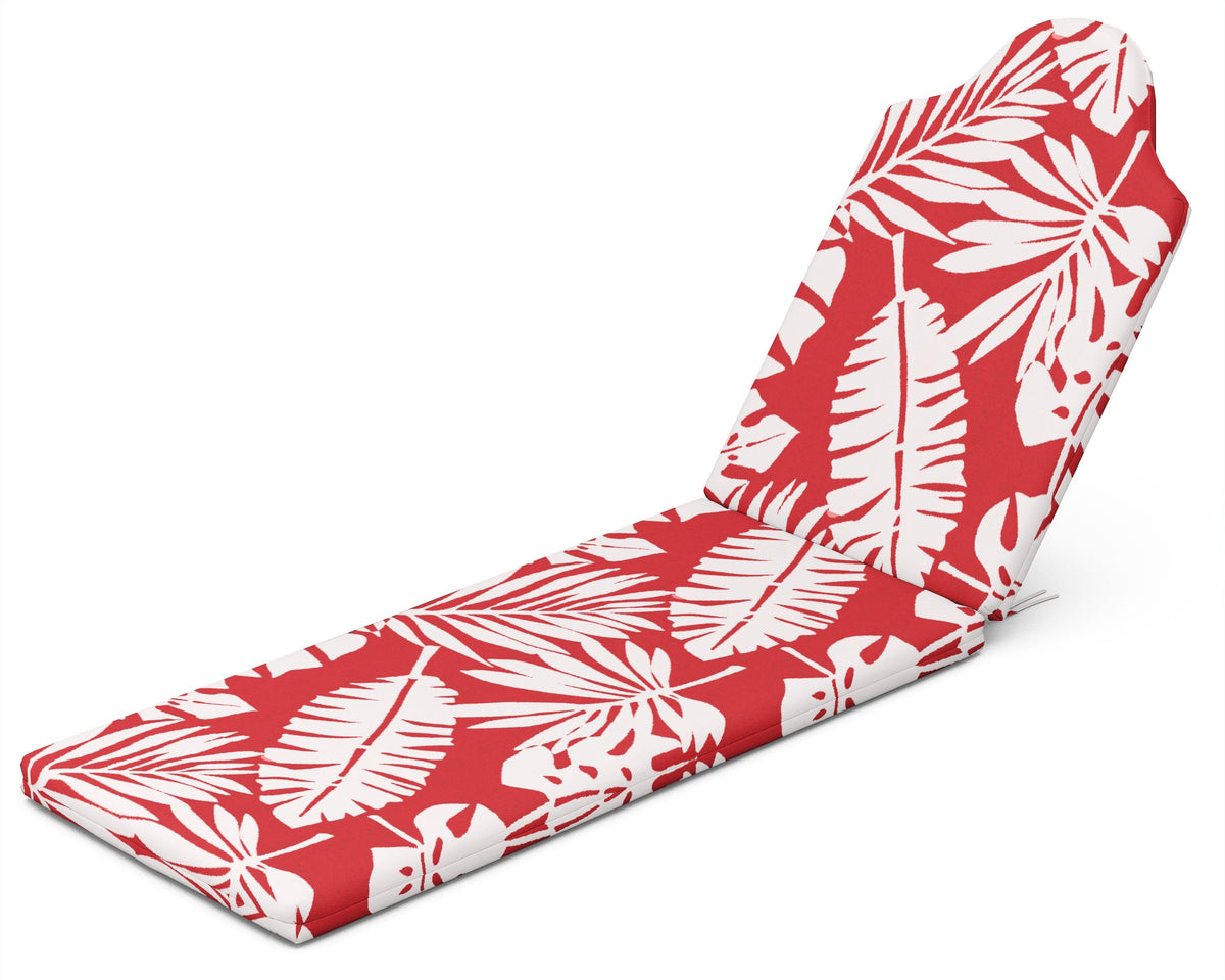 POLYWOOD Chaise Cushion in Leaf Crimson