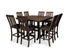 POLYWOOD Vineyard 9-Piece Nautical Trestle Bar Set in Mahogany