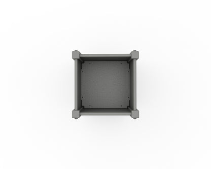 Alternate view of the POLYWOOD Vineyard Tapered Square Short Planter Box in Slate Grey