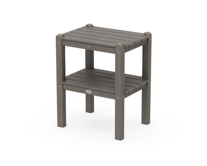 POLYWOOD Two Shelf Side Table in Driftwood