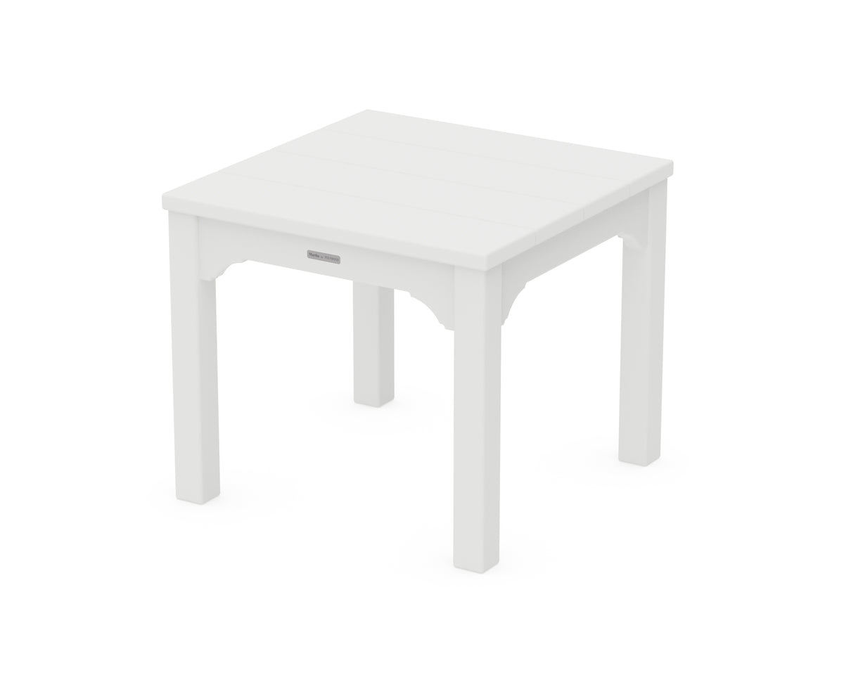 POLYWOOD Chinoiserie End Table in White