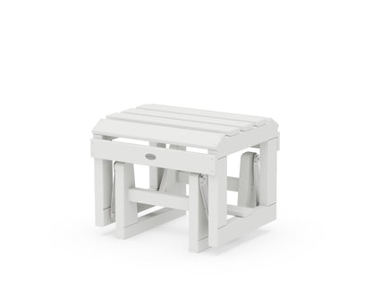 POLYWOOD Classic Adirondack Glider Ottoman in White