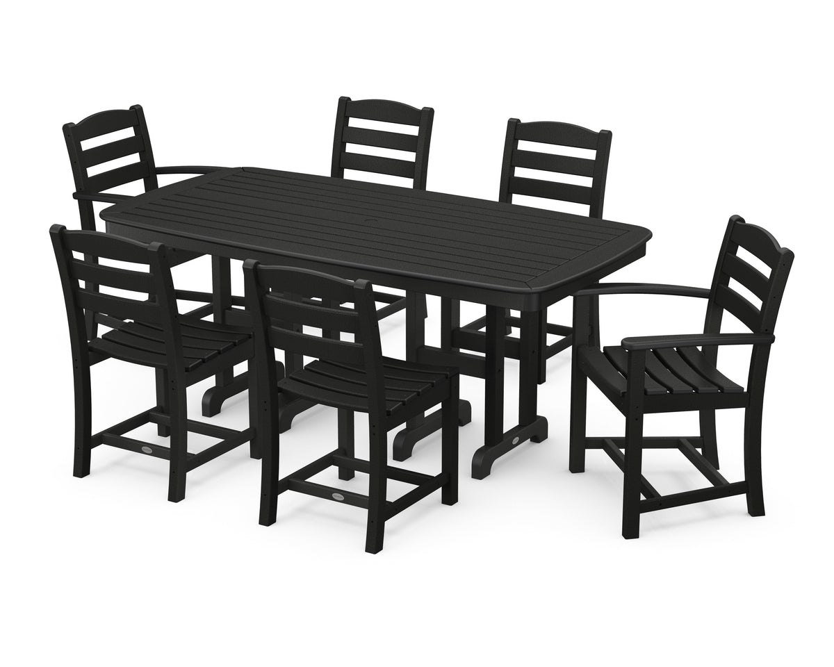 POLYWOOD La Casa Café 7-Piece Dining Set in Black