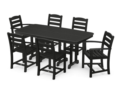 POLYWOOD La Casa Café 7-Piece Dining Set in Black