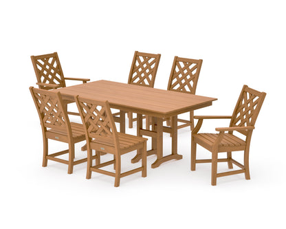POLYWOOD Wovendale 7-Piece Farmhouse Dining Set in Natural