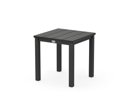 POLYWOOD Main Street 18" Side Table in Black / Black