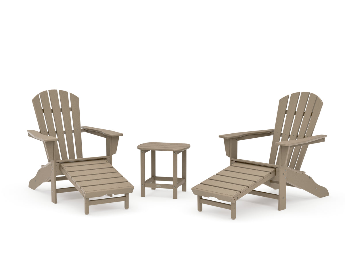 POLYWOOD Palm Coast Ultimate Adirondack 3-Piece Set in Vintage Sahara