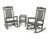 POLYWOOD Presidential 3-Piece Rocker Set in Slate Grey