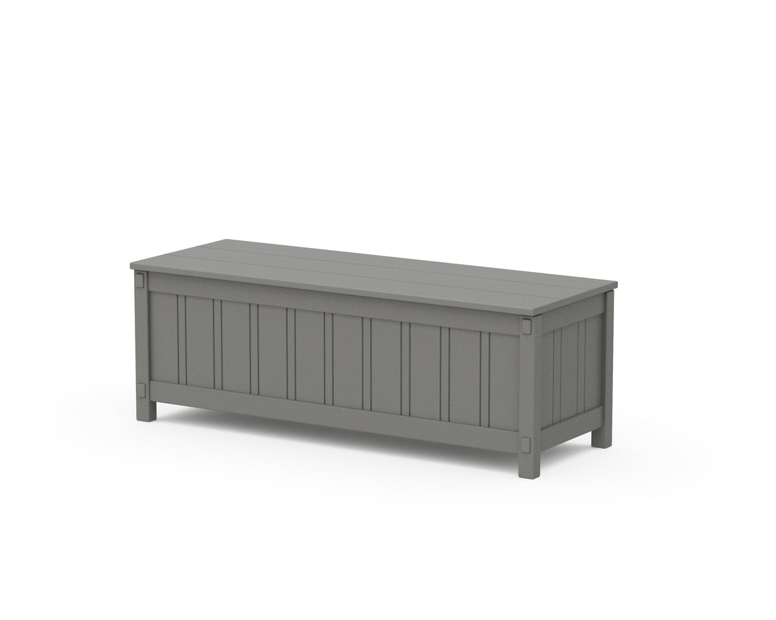 POLYWOOD Acadia 48” Storage Bench in Slate Grey