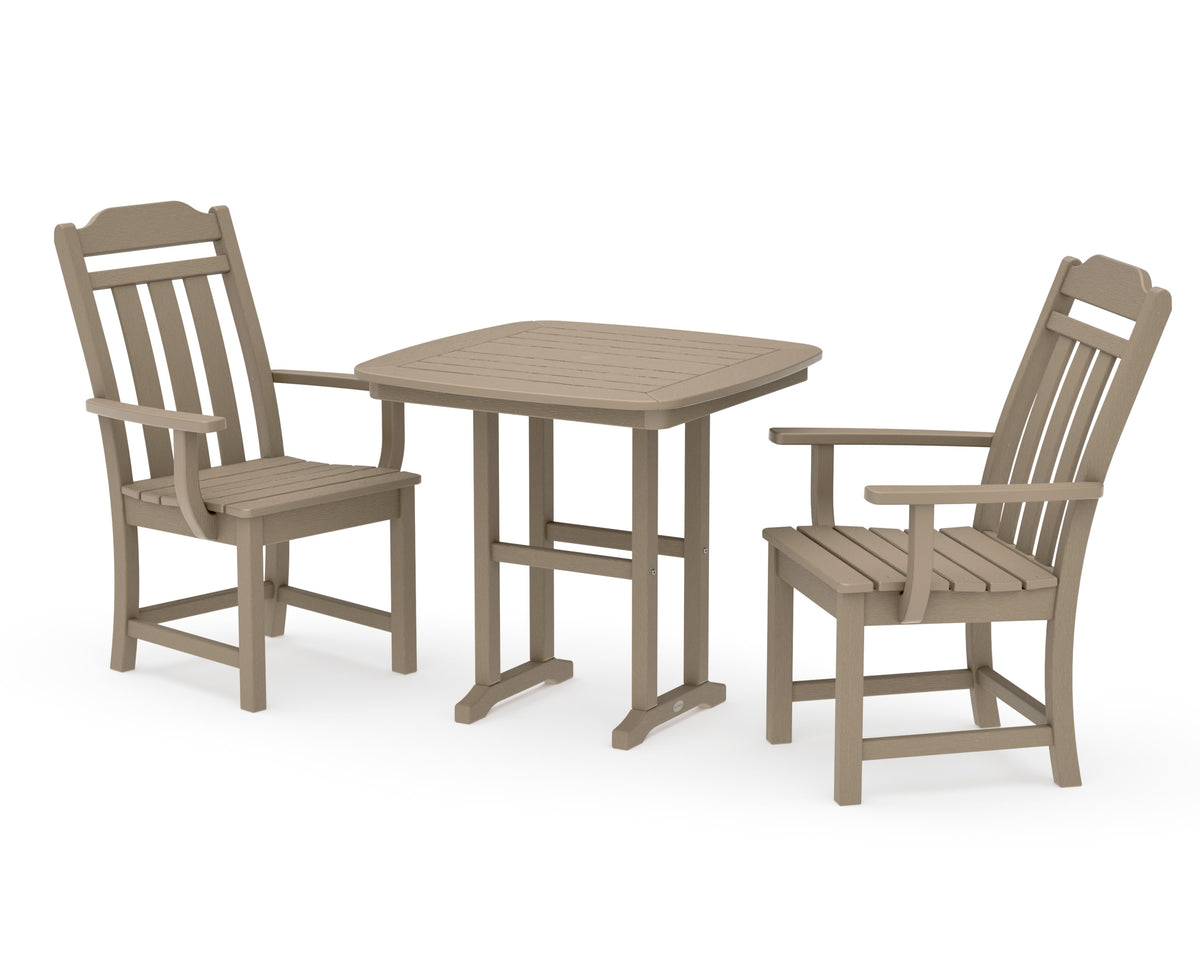 POLYWOOD Cottage 3-Piece Dining Set in Vintage Sahara