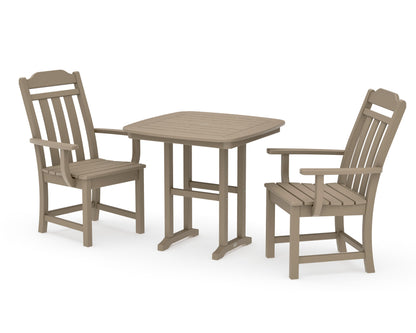 POLYWOOD Cottage 3-Piece Dining Set in Vintage Sahara