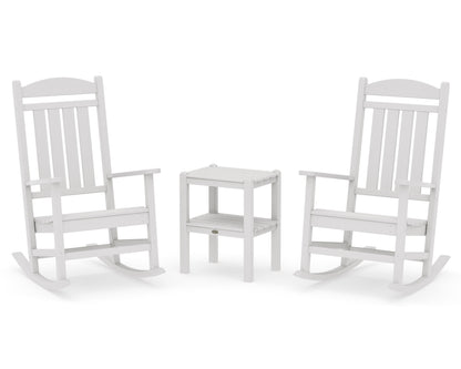 POLYWOOD Presidential 3-Piece Rocker Set in Vintage White