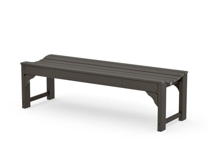 POLYWOOD Traditional Garden 60" Backless Bench in Vintage Coffee