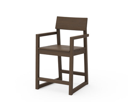 POLYWOOD EDGE Counter Arm Chair in Kona