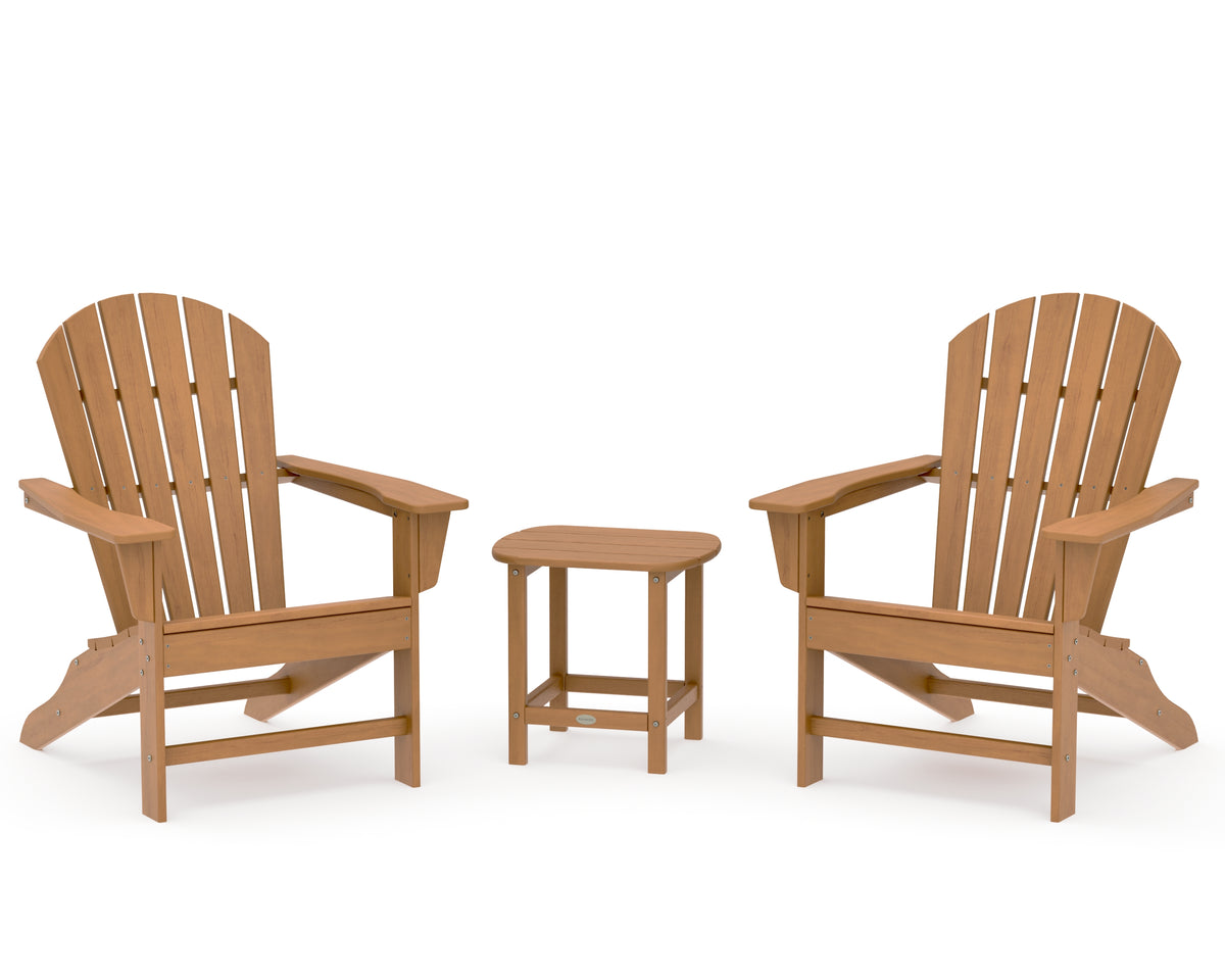 POLYWOOD South Beach Adirondack 3-Piece Set in Natural