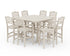POLYWOOD Savannah 9-Piece Square Bar Set with Trestle Legs in Sand