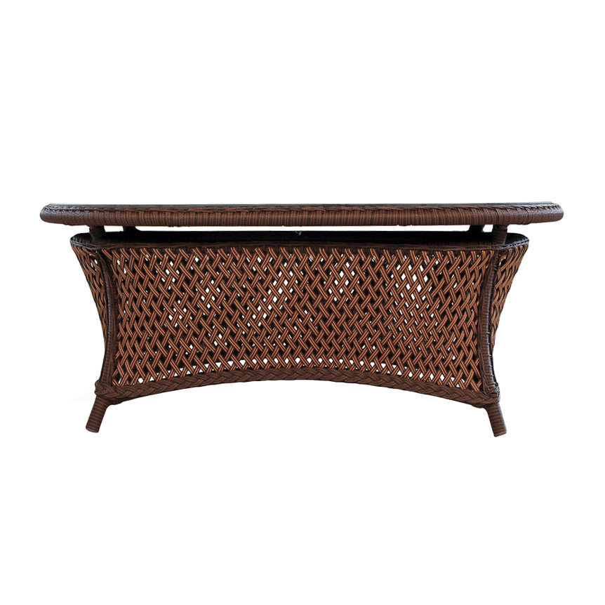 Lloyd Flanders Grand Traverse 43" Oval Cocktail Table, lifestyle photo 2