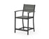 POLYWOOD Main Street Counter Arm Chair in Black / Slate Grey