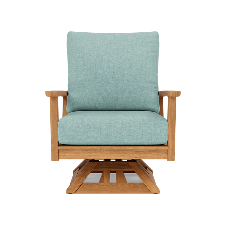 Beckett Teak Swivel Chair