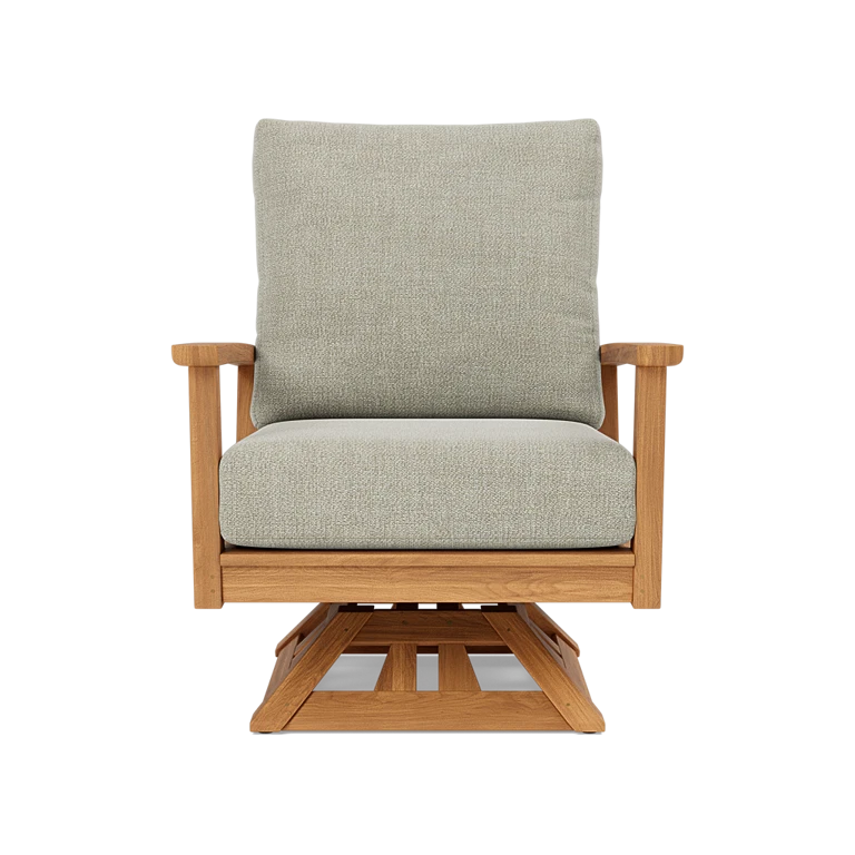 Beckett Teak Swivel Chair