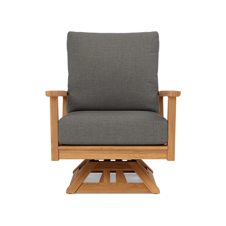 Beckett Teak Swivel Chair