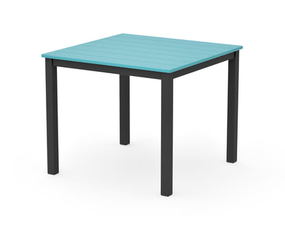 POLYWOOD Main Street 36" x 36" Dining Table in Black / Aruba
