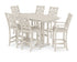 POLYWOOD Country Living Wovendale Arm Chair 7-Piece Farmhouse Bar Set in Sand