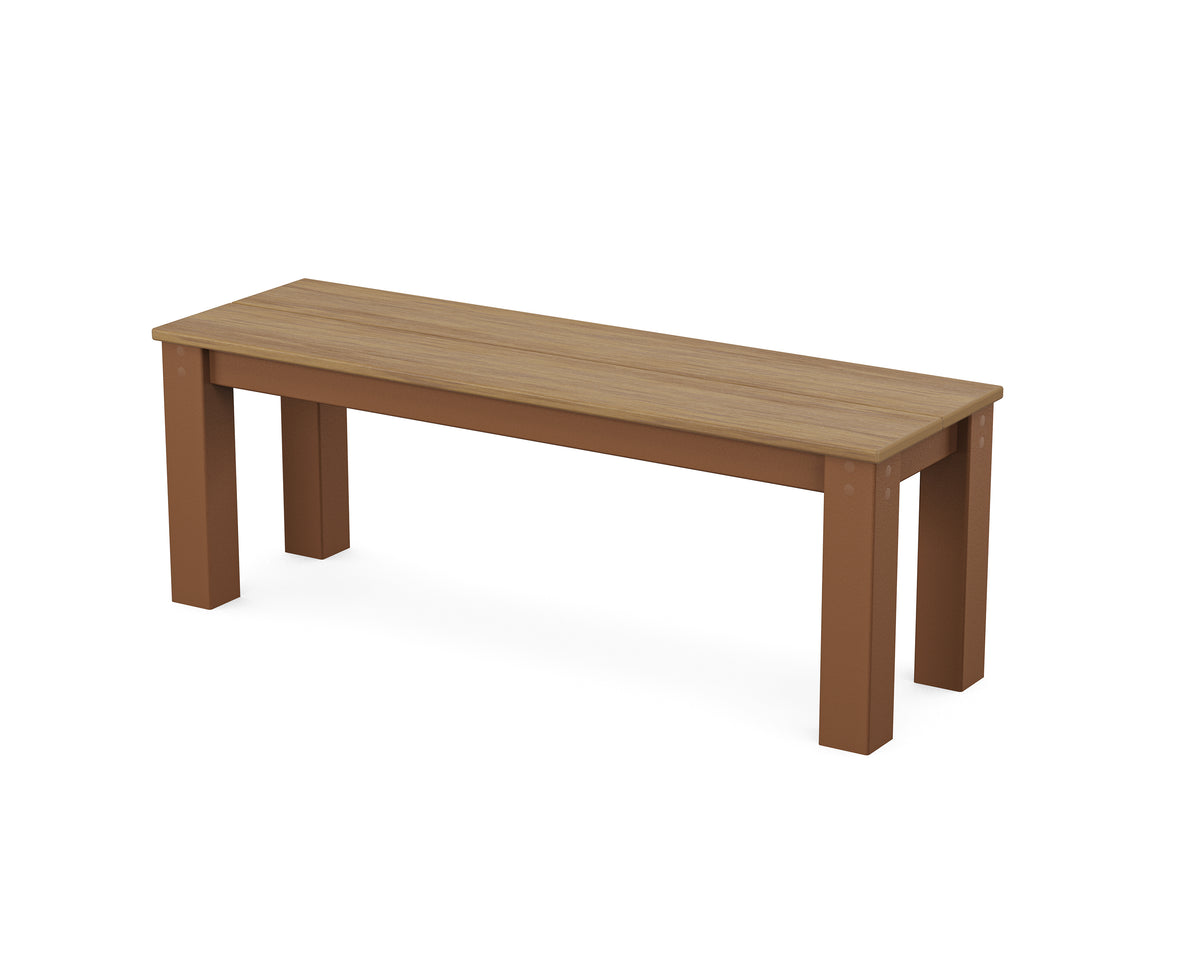 POLYWOOD Studio Parsons 48" Bench in Teak / Natural