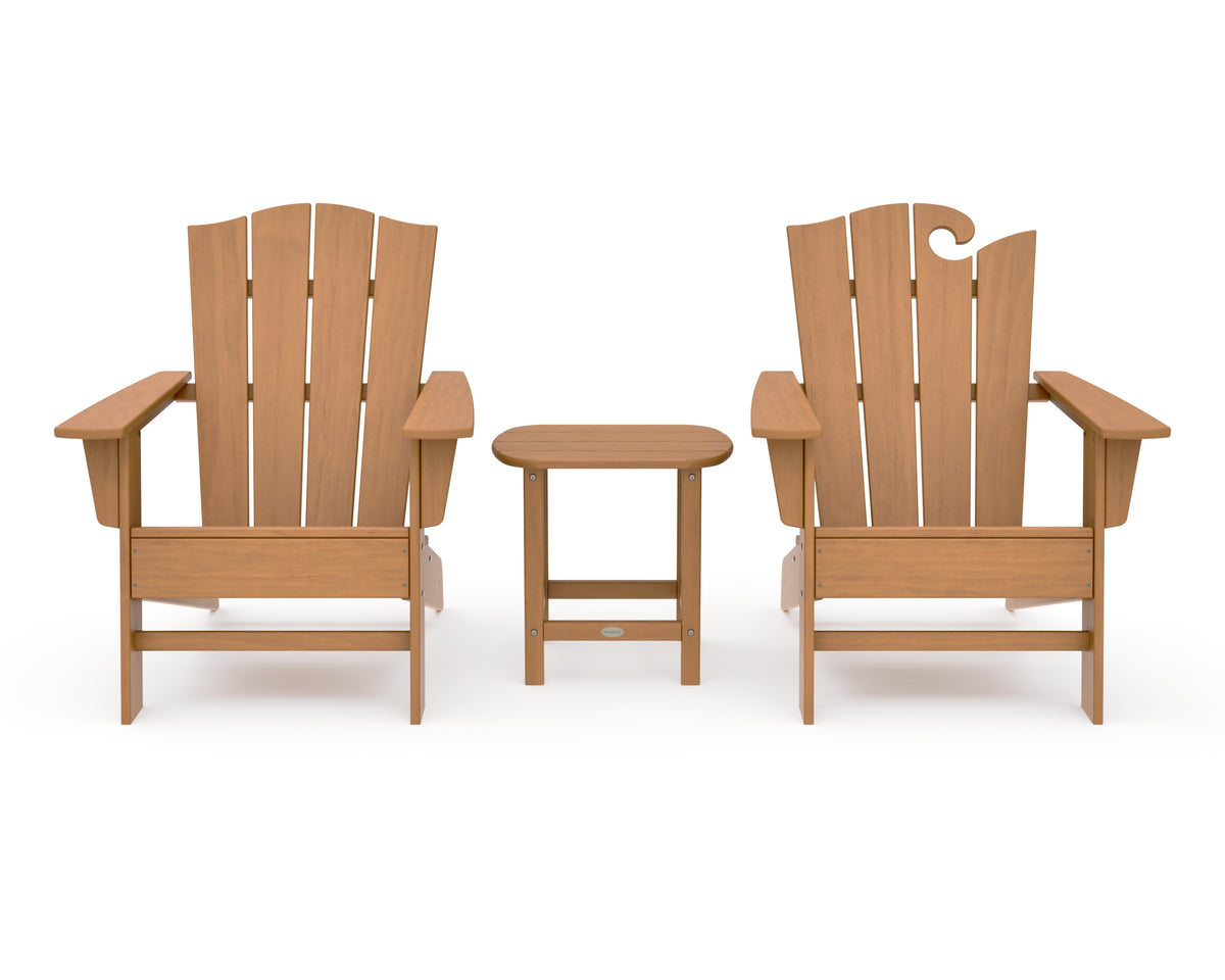 POLYWOOD Wave Collection 3-Piece Set in Natural