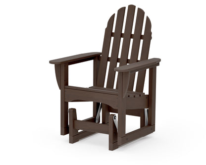 POLYWOOD Classic Adirondack Glider Chair in Kona