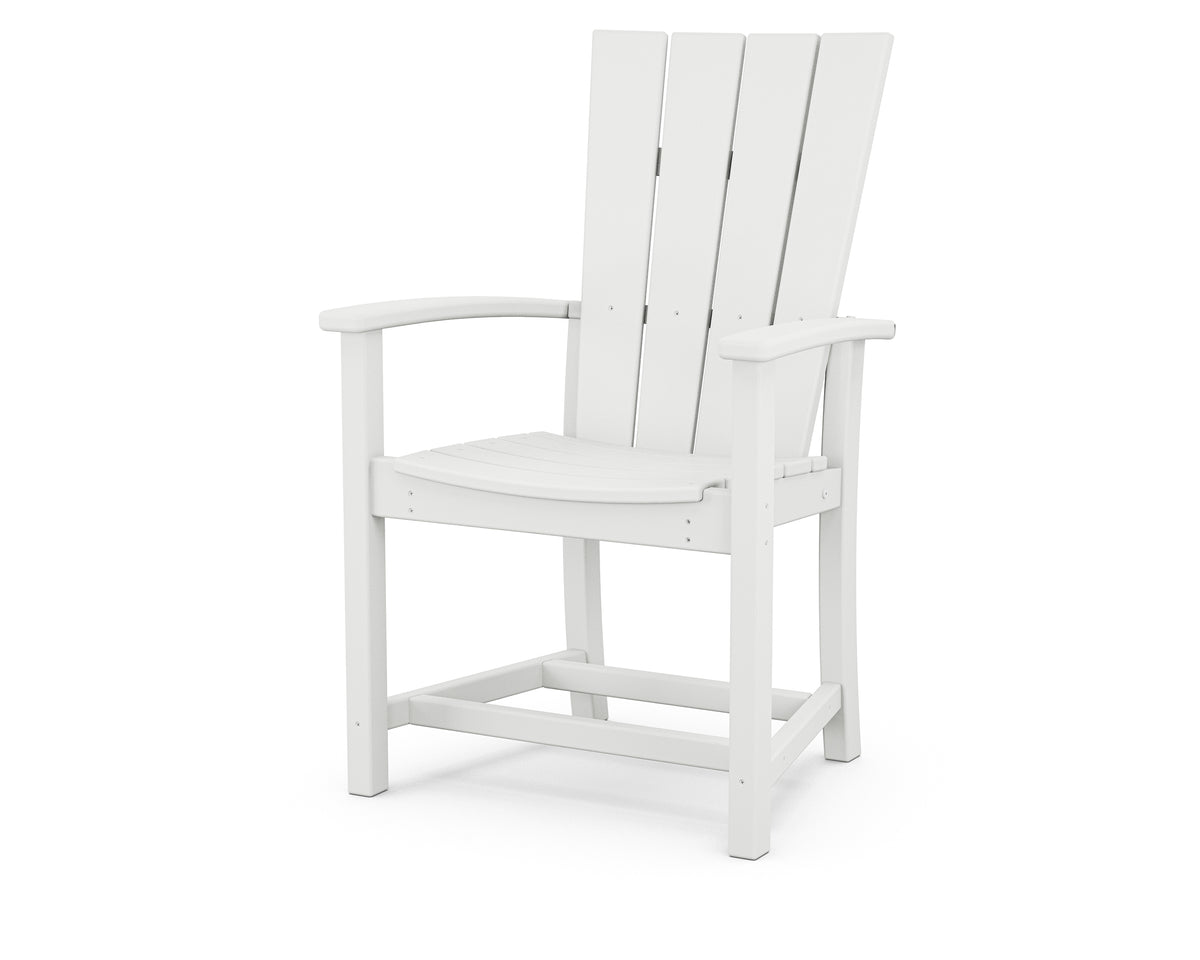 POLYWOOD Quattro Adirondack Dining Chair in White