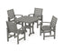 POLYWOOD Signature 5-Piece Dining Set - 37" Table in Slate Grey