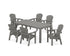 POLYWOOD Seashell 7-Piece Parsons Dining Set in Slate Grey