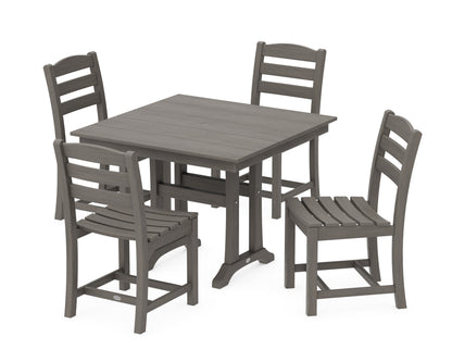 POLYWOOD La Casa Café 5-Piece Side Chair Dining Set in Driftwood