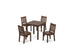 POLYWOOD Vineyard Kids 5-Piece Dining Set in Mahogany