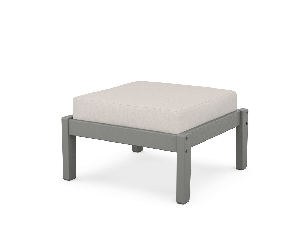 POLYWOOD Deep Seating Ottoman in Slate Grey / Cast Ash