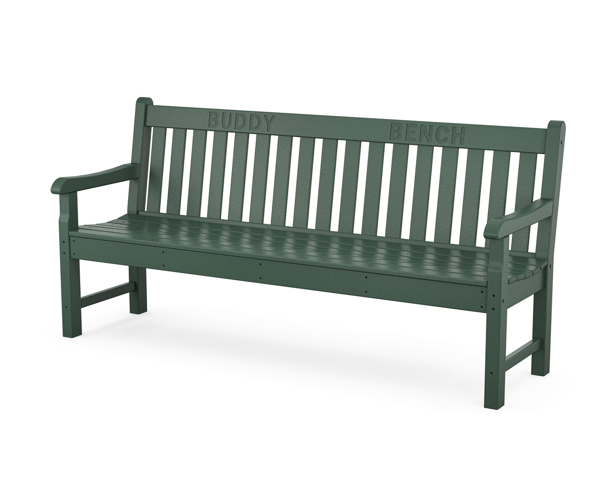 POLYWOOD 72" Buddy Bench in Green
