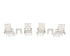POLYWOOD Wovendale 6-Piece Chaise Set with Arms and Wheels in Sand
