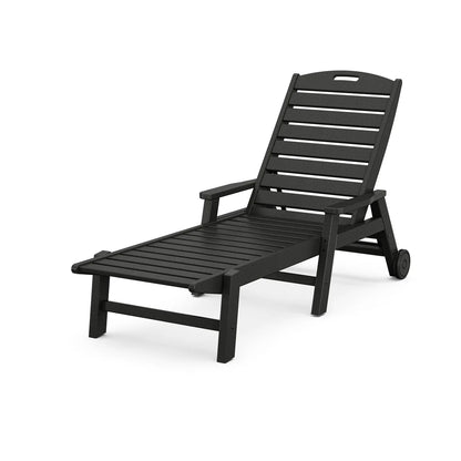 Black lounge chair on a white background