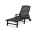 Black lounge chair on a white background