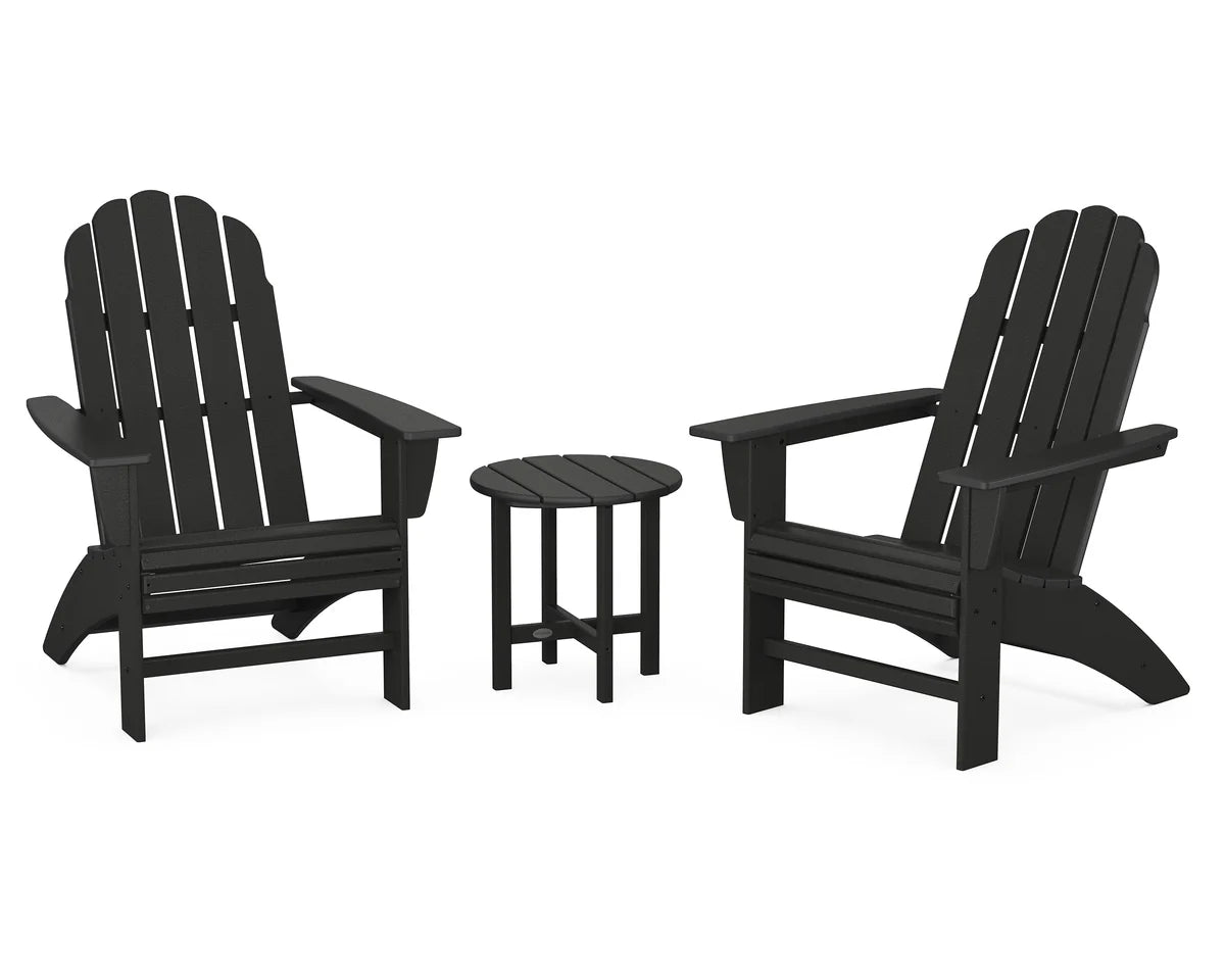 POLYWOOD Vineyard 3-Piece Curveback Adirondack Set