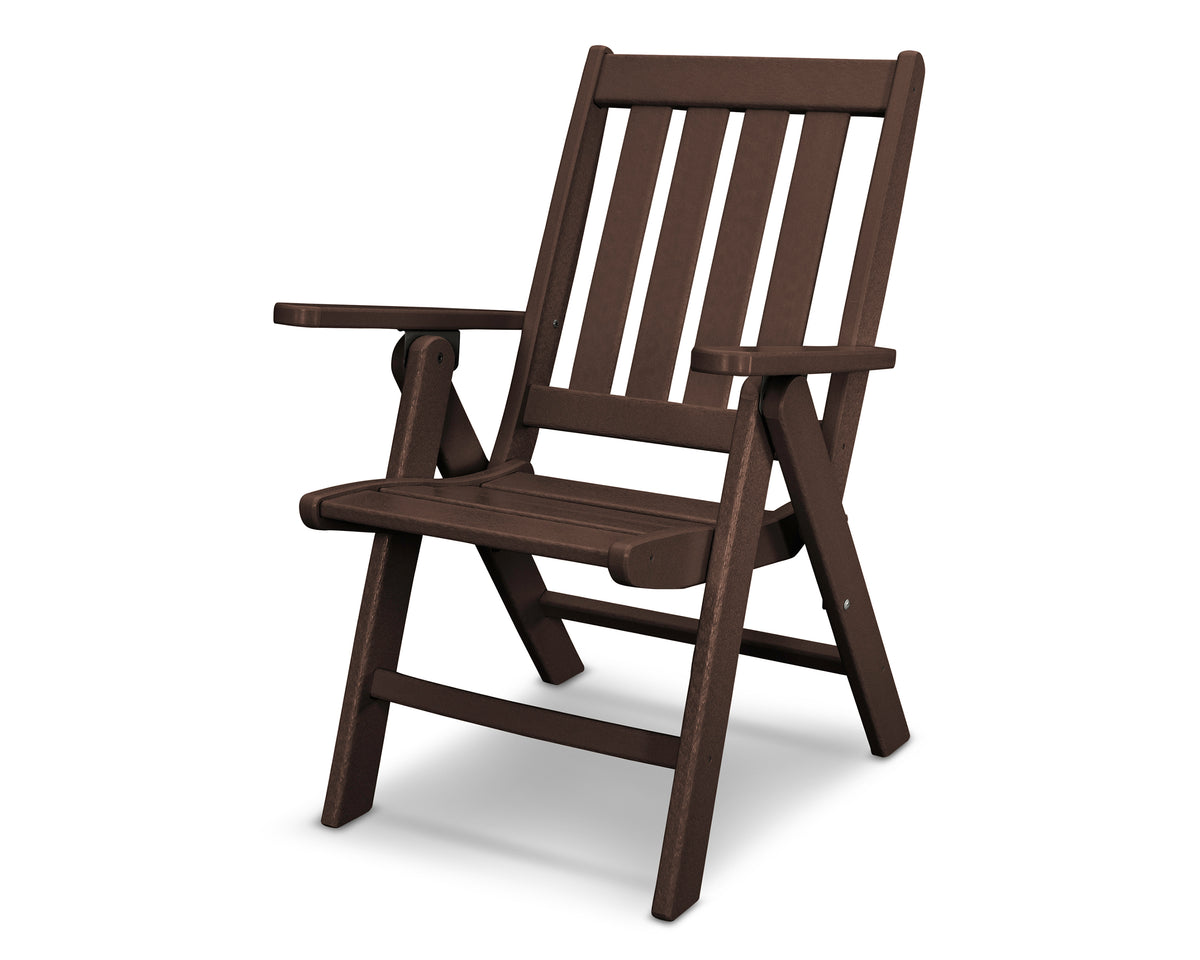 POLYWOOD Vineyard Folding Dining Chair in Mahogany
