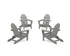POLYWOOD 4-Piece Classic Folding Adirondack Conversation Set in Slate Grey