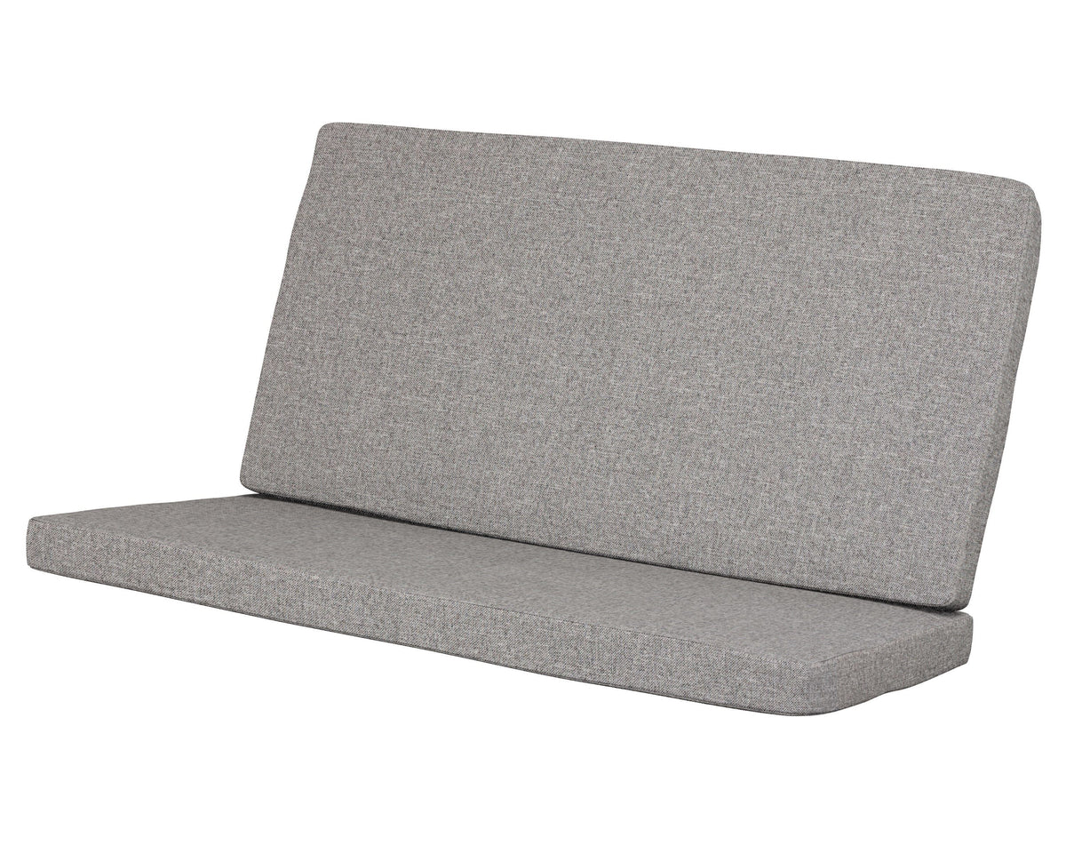 POLYWOOD Modern Loveseat Cushion in Grey Mist