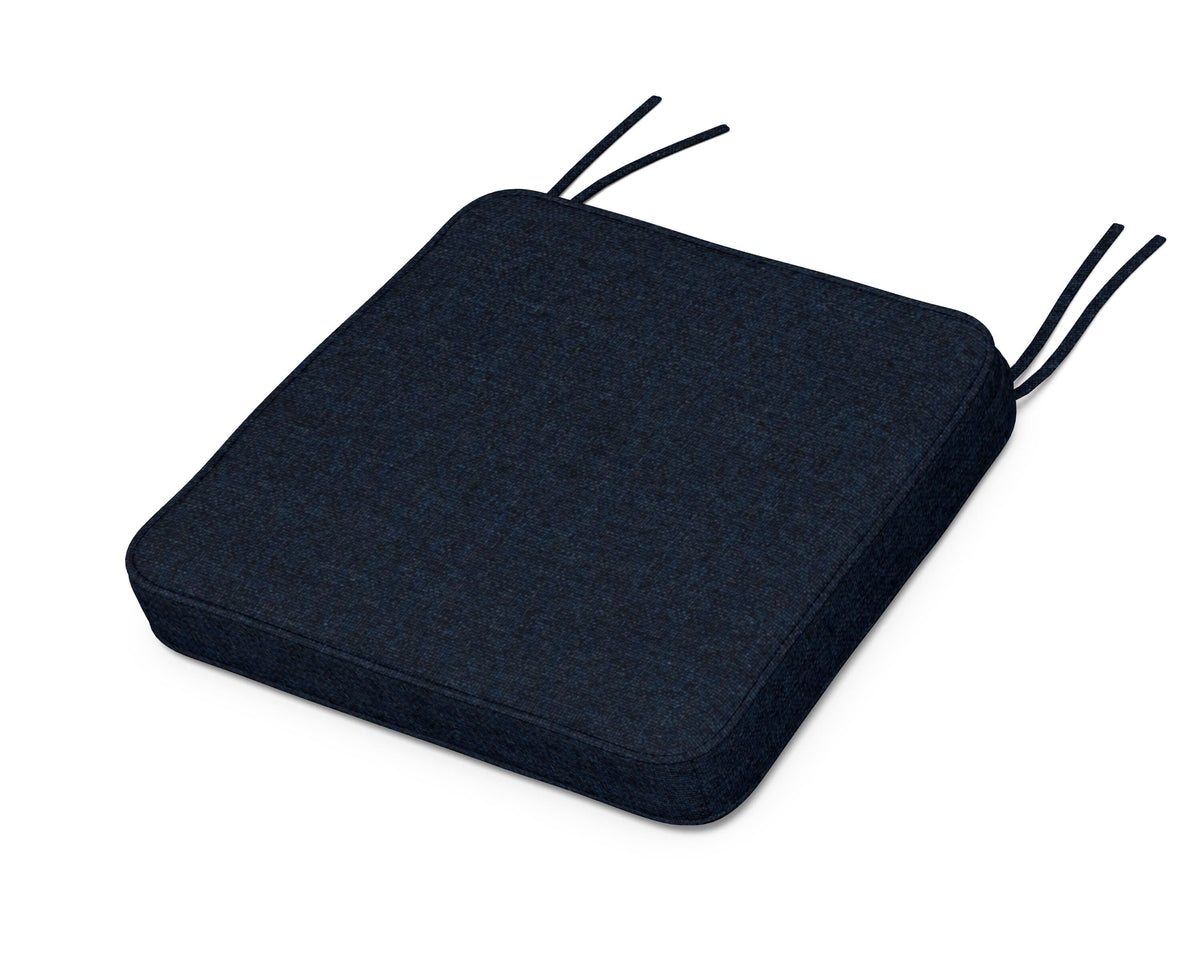 POLYWOOD Chinoiserie Side Chair Seat Cushion in Marine Indigo